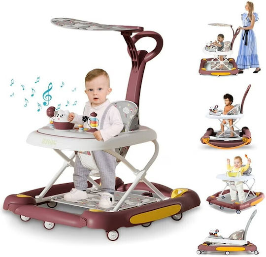Little Mom Baby Walker with Music for 6+ Months Red
