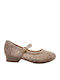 Kids Anatomic Ballerinas with Hoop & Loop Closure Gold