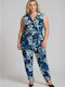 Damen Jumpsuit Blau
