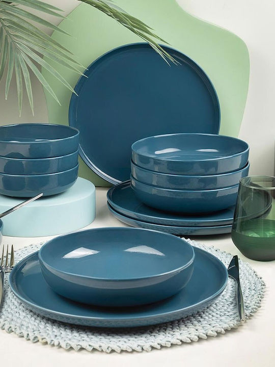 Dinnerware Set 12 Pieces 710ktp9751 Navy Blue Hermia 12 Pieces Porcelain