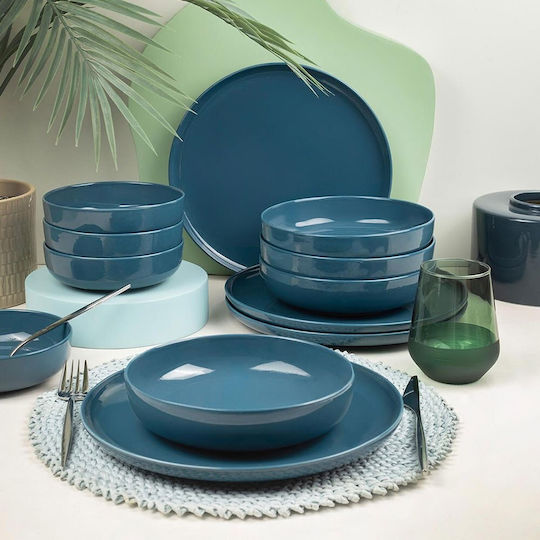 Dinnerware Set 12 Pieces 710ktp9751 Navy Blue Hermia 12 Pieces Porcelain