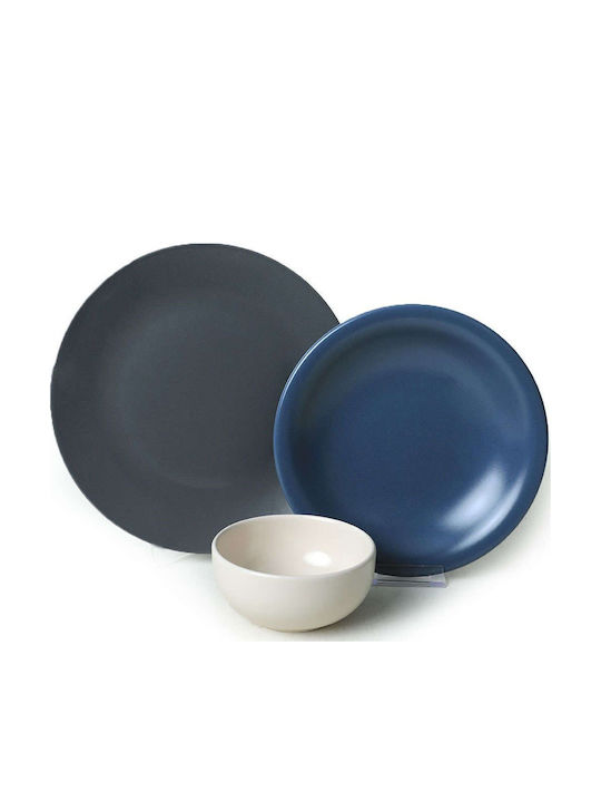 Σερβίτσιο Πιάτα Φαγητού Σετ 18τμχ 275krm1973 Multi-blue Hermia 18 Τμχ Κεραμικό