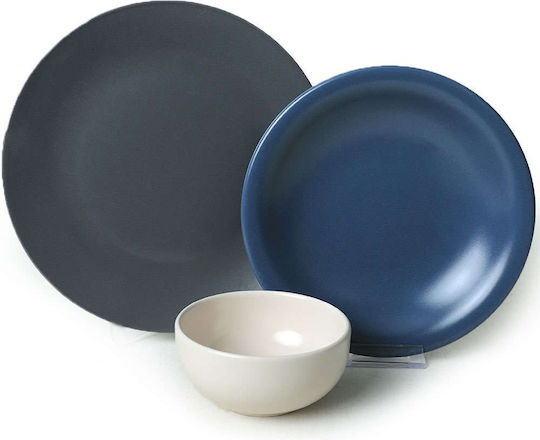 Set Farfurii Serviciu Masă 18 Bucăți 275krm1973 Multi-albastru Hermia 18 Bucăți Ceramică