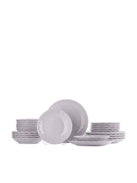 Dinnerware Set 24 Pieces 710ktp3798 Light Lilac Hermia 24 Pieces Porcelain