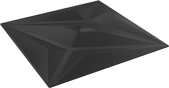 Vidaxl Πάνελ Τοίχου Αστέρι 24 Pcs Μαύρο Αστέρι 50 X 50 Cm Φελιζόλ Xps