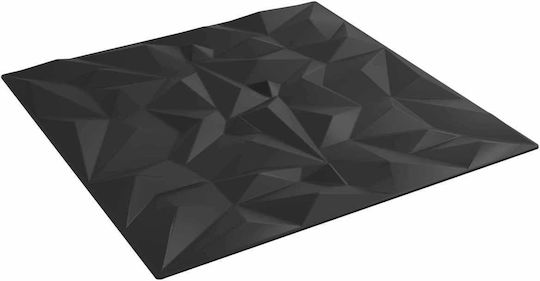 Vidaxl Panouri Decorative 3d 48 Bucăți Negre 50 X 50 Cm Polistiren Xps