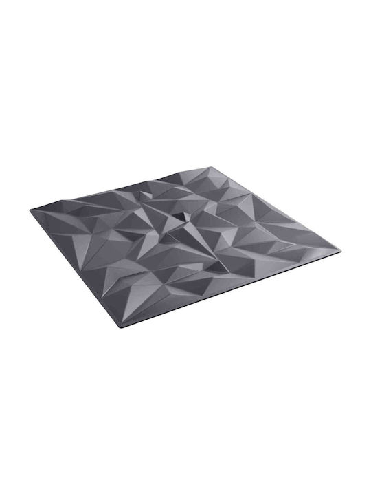 Vidaxl 3D Стенен Панел 24 Бройки Аметист Сив 50 X 50 Cm Фелизол Xps