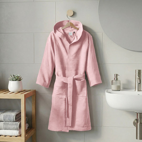 Beauty Home Teen Bathrobe Hooded Dynamic Art 3473 Pink 12-14 Years