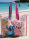 Disney Stitch Детска Плажна Чанта Розова
