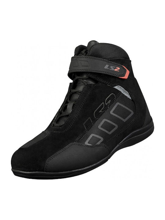 LS2 Dardo Männer Motorradstiefel Leder Schwarz