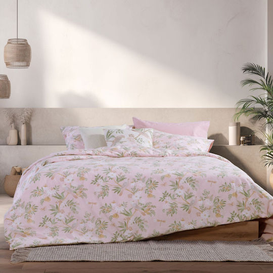 Nef-Nef Homeware Dreamel Σετ Σεντόνια Ημίδιπλα 180x200εκ. Ροζ (4τμχ)