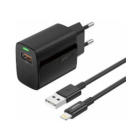 Foneng Φορτιστής με Θύρα USB-A και Καλώδιο Ligh...