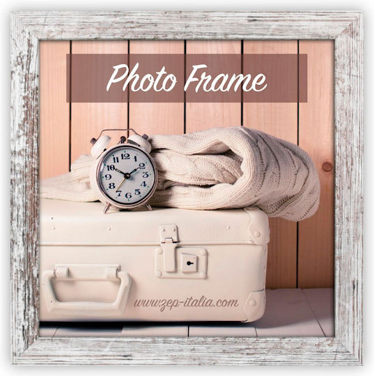 Wall-mounted Photo Frame ZEP Nelson 6 White Brown 15x15 Wooden Frame V21156