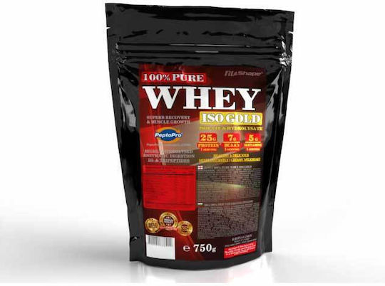 Fit & Shape 100% Pure Whey Iso Gold Πρωτεΐνη Ορού Γάλακτος με Γεύση Red Fruits Yogurt 750gr