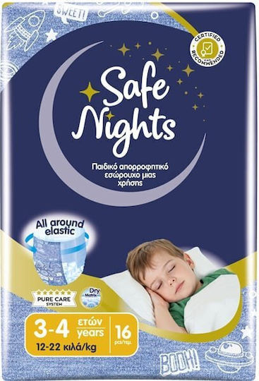 Safe Nights Safe Nights Windelhosen für 12-22kg 16 Stück
