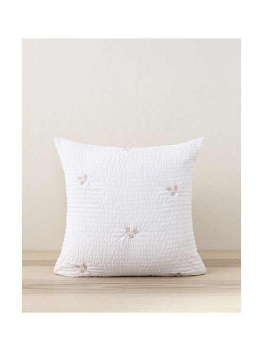 Nima Decorative Pillow Case Amelia White Pink 45x45cm
