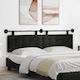 vidaXL Leather Bed Headboard Cushion Black 190x...