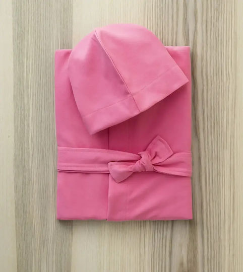 Nima Kinderbademantel Splashy Rosa mit Kapuze