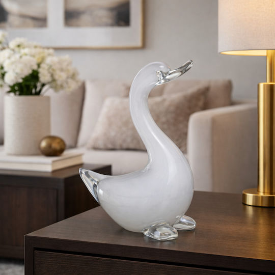 Murano Decorative Swan Made of Crystal 12x6x17cm