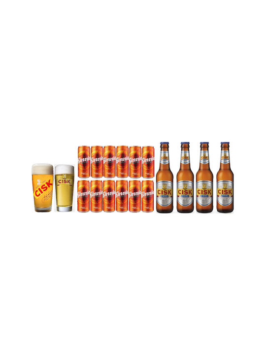 Cisk Bierglas aus Glas 330ml