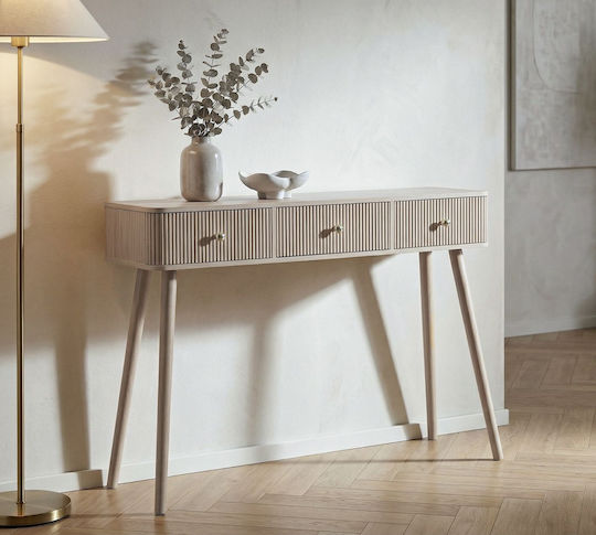 Wooden Console Ecru L108xW77xH30cm