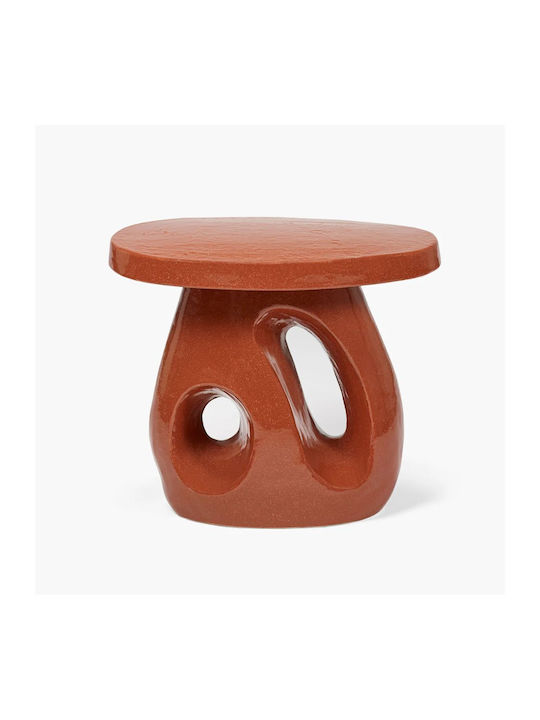 Ovale Beistelltisch Orange M52xP37xH45cm