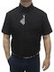 Short Sleeve Shirt in Regular Fit Black