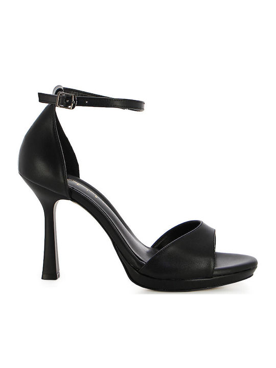 Studio Leather Black Sandals