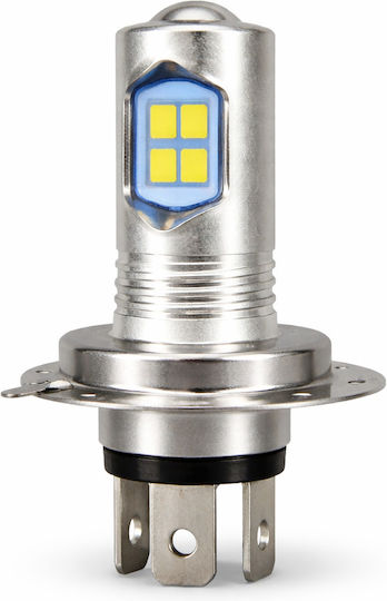 Lămpă Led Auto H4 P43t 12v 8w 12 Smd Alb Lumina Dublă Fază Hi Low Beam – Cd-4240