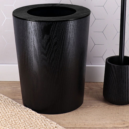 Holz Badkorb 9lt Schwarz