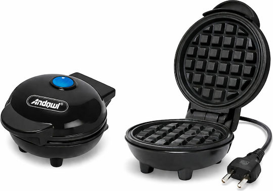 Andowl Mini Waffeleisen Für Runde Waffeln 350W