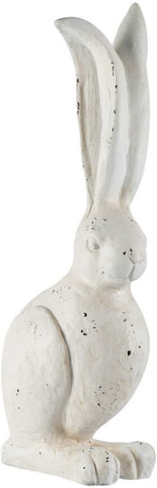 Artekko Rabbit Διακοσμητικός Λαγός Μαγνήσιο Λευκή Πατίνα 21x13x47 Cm 21cm X 13cm X 47cm