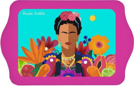 Δισκάκι Μεταλλικό Αυτοπροσωπογραφία Frida 21x14 Cm