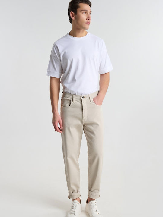 P/Coc Men's Beige Jeans Pants