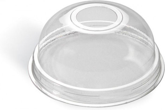 Πλαστικά Καπάκι Ποτηριών Διάφανο Πομπέ 300ml 100τεμ