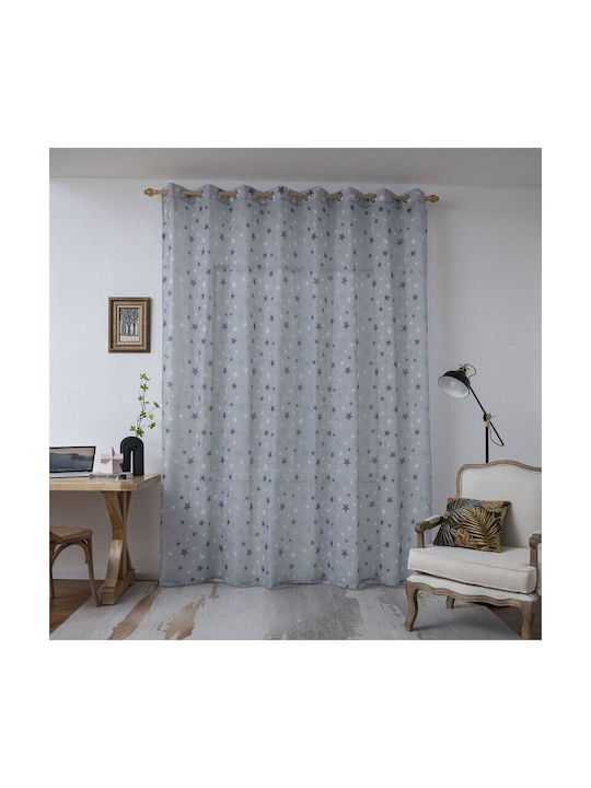 Beauty Home Curtain with Grommets Art 6121 Light Blue 280x280cm