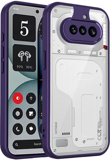 Farbe Rahmen Rückseite Kunststoff Lila (Nichts Phone (4a))
