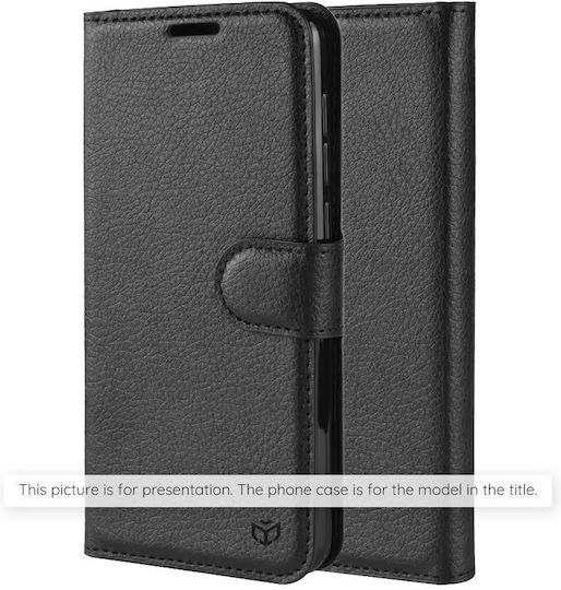 Techsuit Folio Book Din Piele / Silicon Negru (Poco X8 Pro)