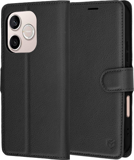 Techsuit Folio Book Leather Silicone Black (Honor 600 Lite)