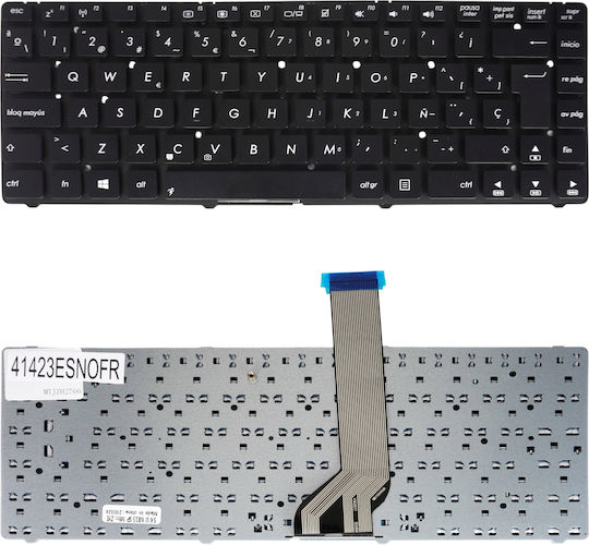 Teclado Español Para Portátil Spanish Laptop Keyboard Asus K45 K45a K45v K45vd K45vj K45vm K45vs Mp-10h73us-698w Askey037b-us 0kn0-4140us00 Kb312146 0knb0-4140nd00 Es No Frame Black Κωδ.41423esnofr