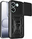 Orso Combo Kickstand Slide Back Cover Black for Poco X8 Pro