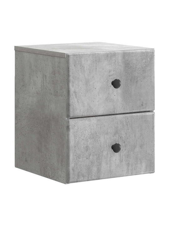 Nachttisch Holz Grau 34.5x33x40cm