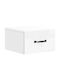 White Wooden Bedside Table 34.5x33x20cm