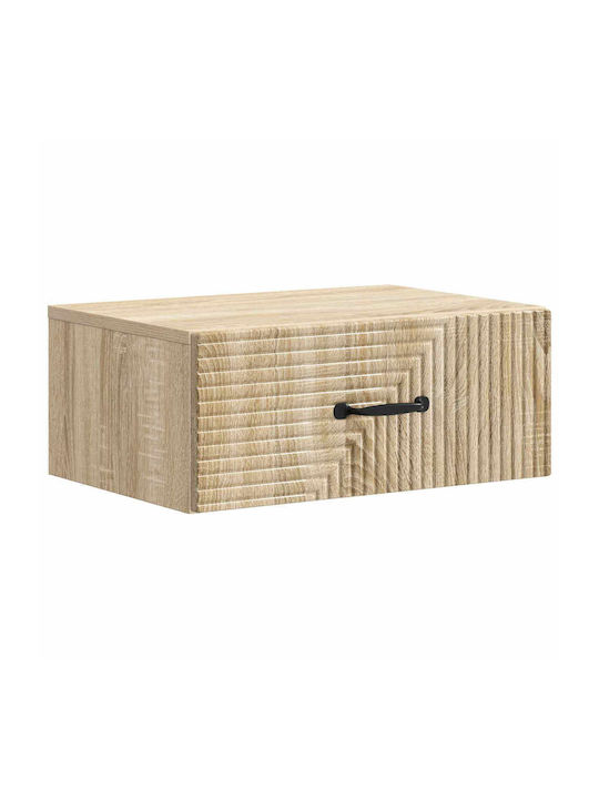 Wooden Beige Bedside Table 49x34.5x20cm