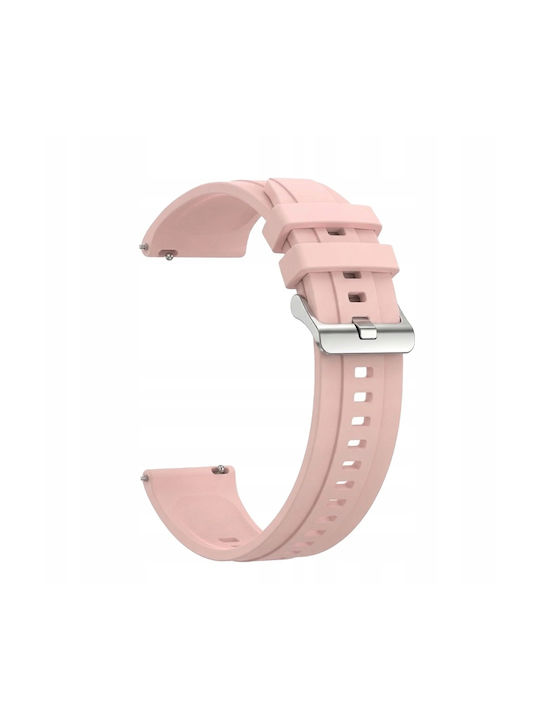 Silver Buckle Λουράκι Σιλικόνης Ροζ (Huawei Wat...