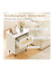 Wooden Bedside Table White 40x30x52cm