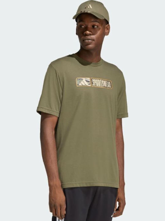 adidas Linear Graphic Athletic T-shirt Green