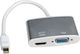 Адаптер Roline 12.03.3161 Mini DisplayPort M към VGA HDMI F Бял