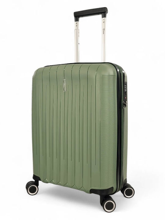 Rain Hard Khaki Cabin Travel Suitcase With 4 Wh...