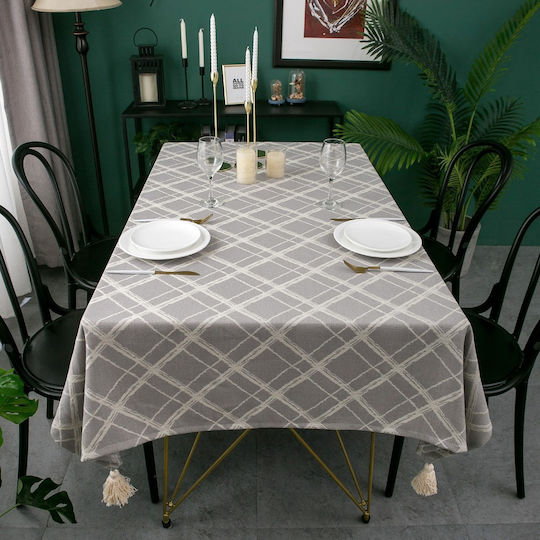 FRIPIA Τραπεζομάντηλο Λινό Γκρι 140x250εκ.